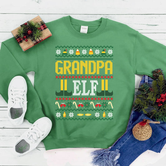 Grandpa ELF Christmas Sweatshirt